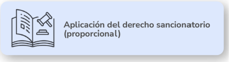 Apliccaión del derecho sancionatorio (proporcional)